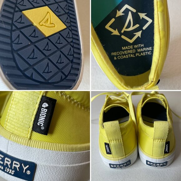 Sperry Yellow Bionic Sneakers Sample Shoes Size 7 - Picture 13 of 15